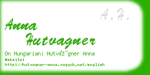 anna hutvagner business card